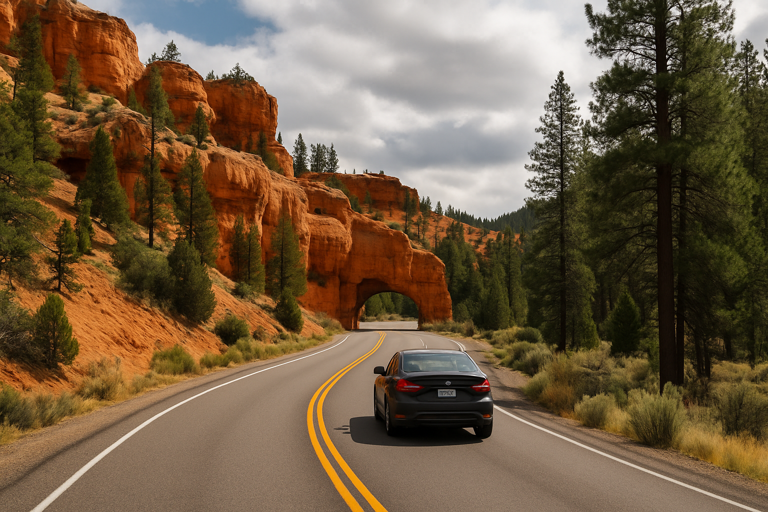 Scenic drive near Bryce Canyon