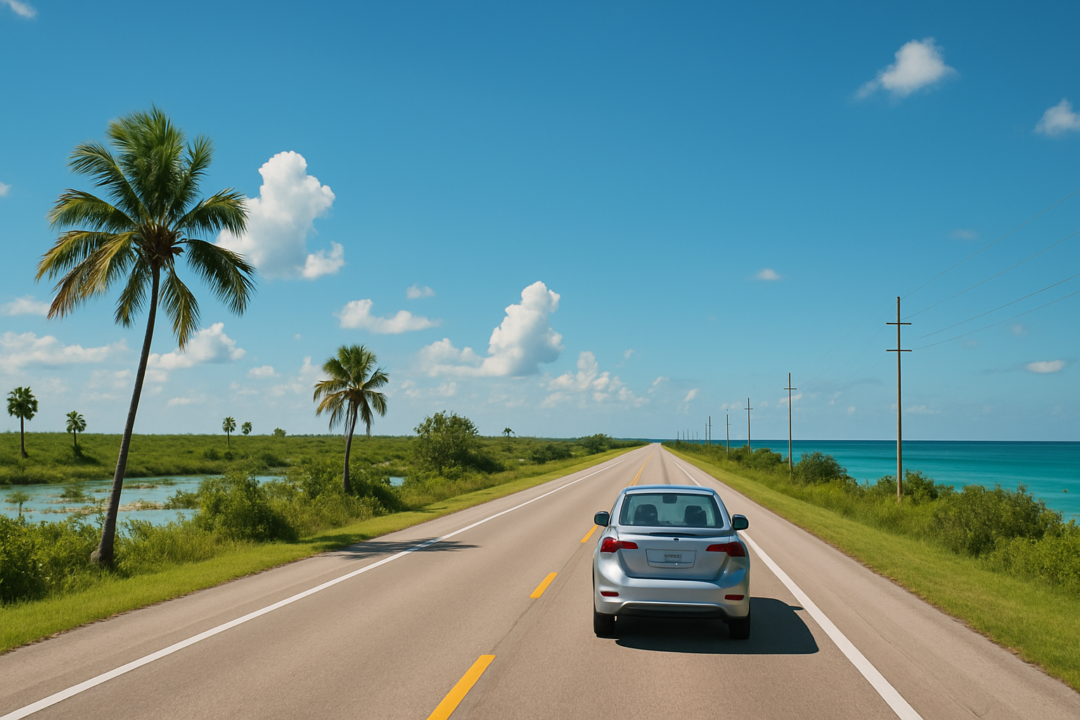 A Florida road trip scene