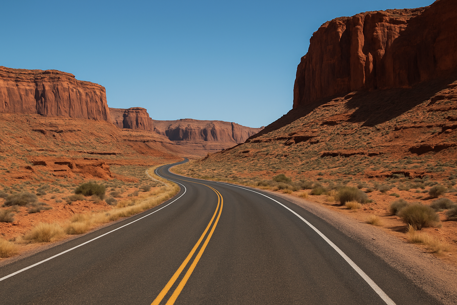 Southwest desert road trip highway