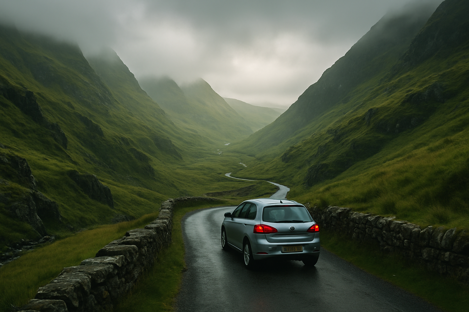 Driving through Snowdonia from Liverpool